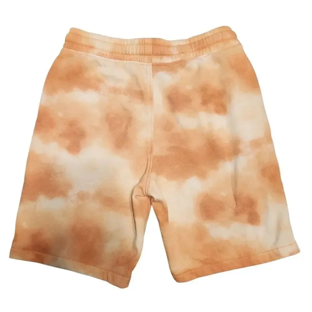Old Navy Boys Large Tiedye Jogger Shorts Orange White